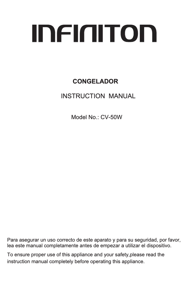 Image de la première page du manuel de l'appareil CV-50W