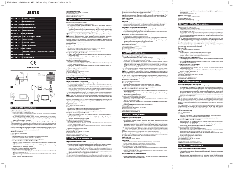 Page 1 de la notice Manuel utilisateur Emos J0666