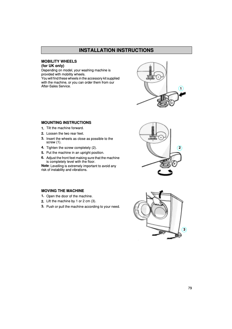 Image de la première page du manuel de l'appareil AWM 246/3