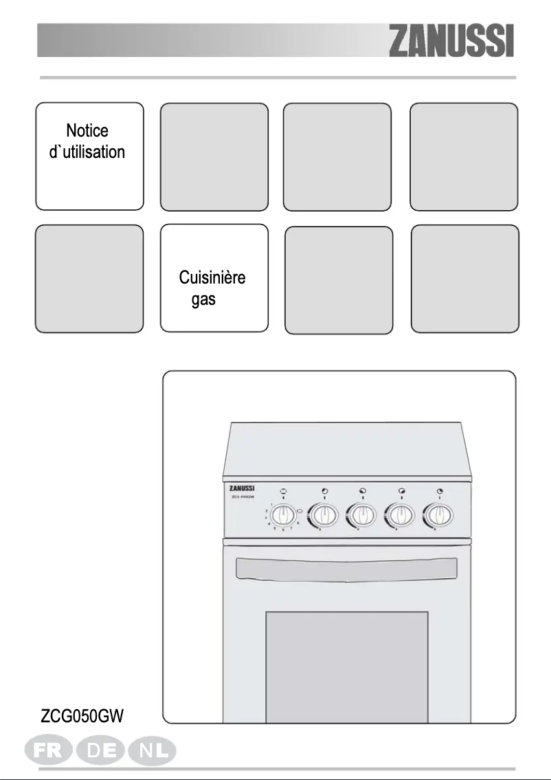 Image de la première page du manuel de l'appareil ZCG 050 GW