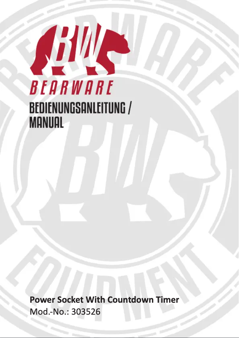 Page n°1 - Manuel utilisateur Bearware 303526