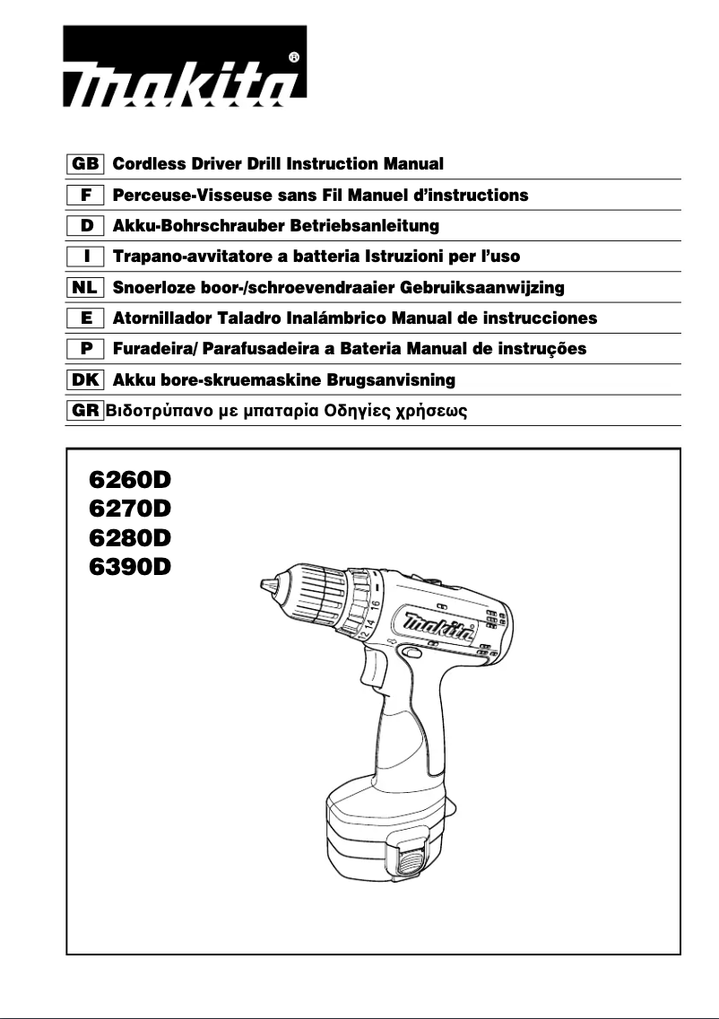 Page n°1 - Manuel utilisateur Makita 6260D