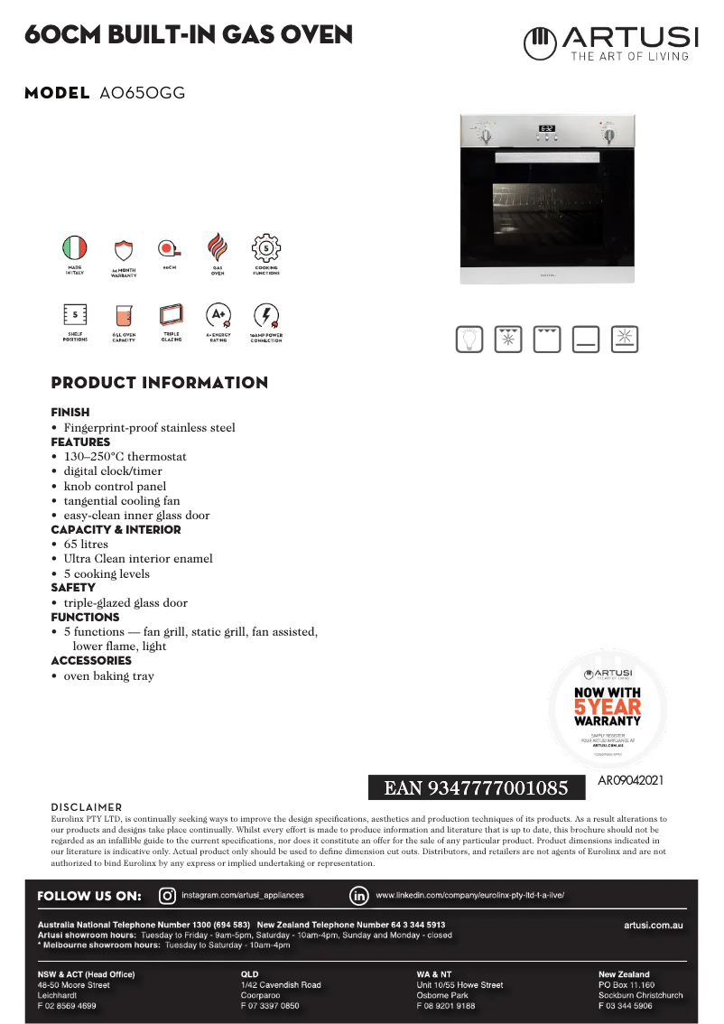 Image de la première page du manuel de l'appareil AO650GG