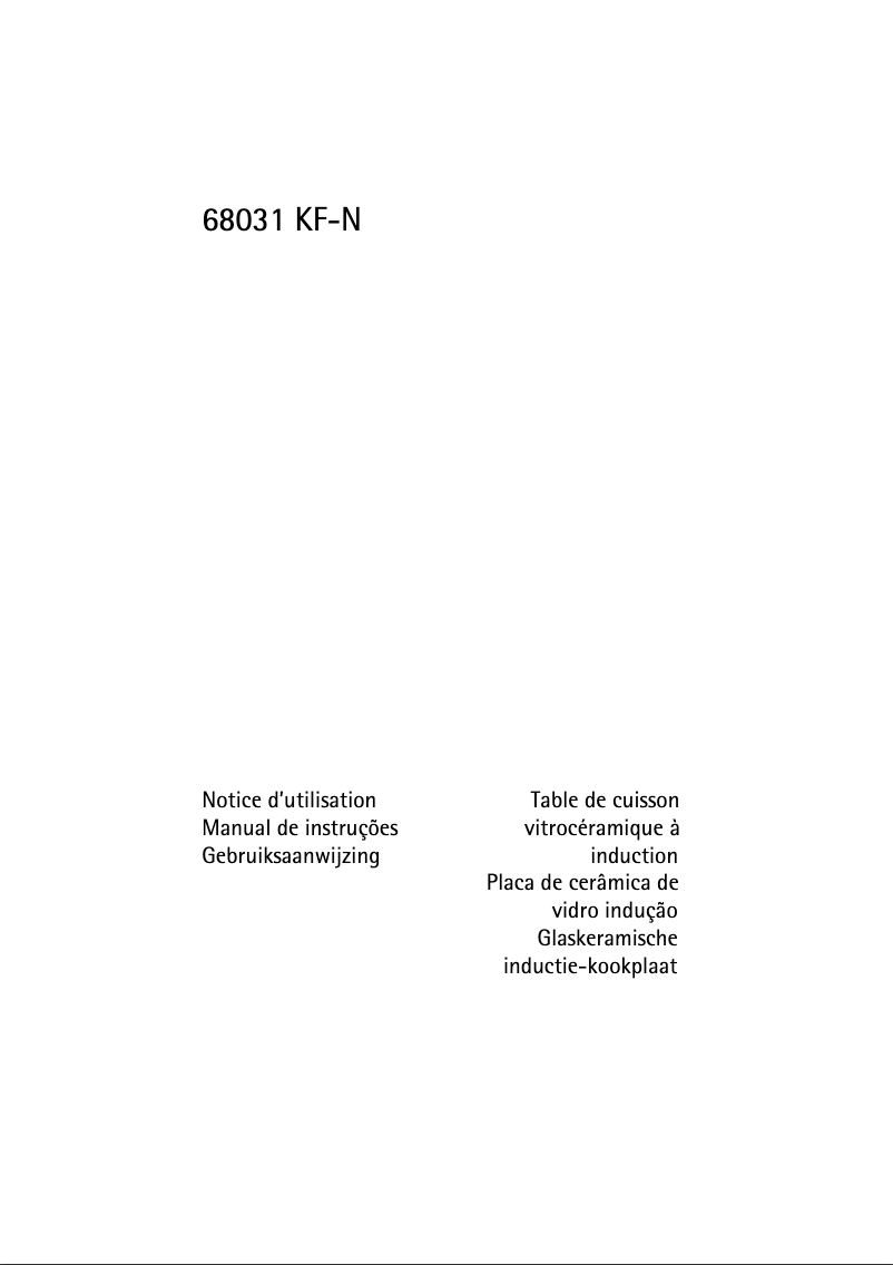 Page n°1 - Manuel utilisateur AEG-Electrolux 68031 KFN