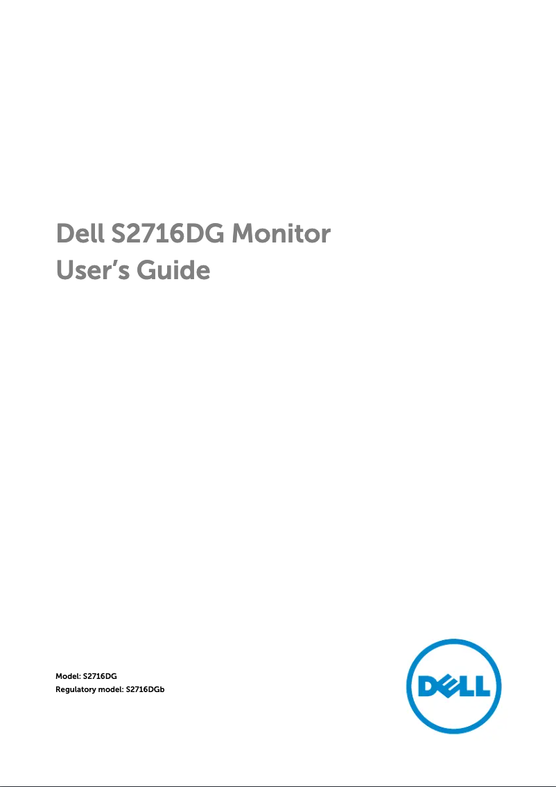 Page n°1 - Manuel utilisateur Dell S2716DG