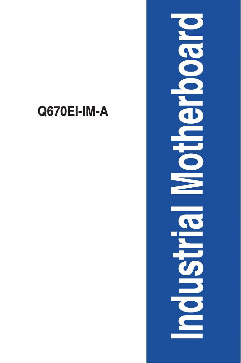 Image de la première page du manuel de l'appareil Q670EI-IM-A