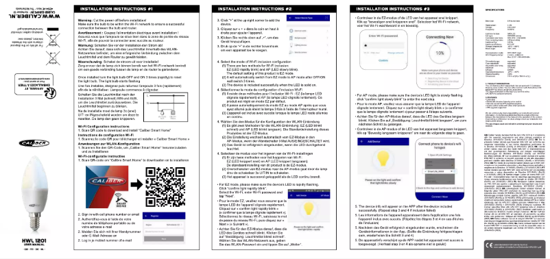 Page 1 de la notice Manuel utilisateur Caliber HWL 1201