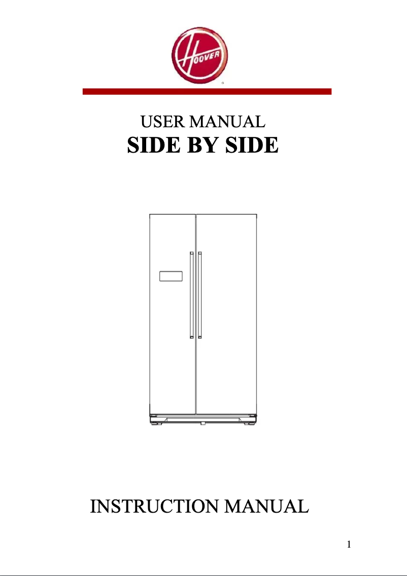 Page n°1 - Manuel utilisateur Hoover HSBSF 178WK