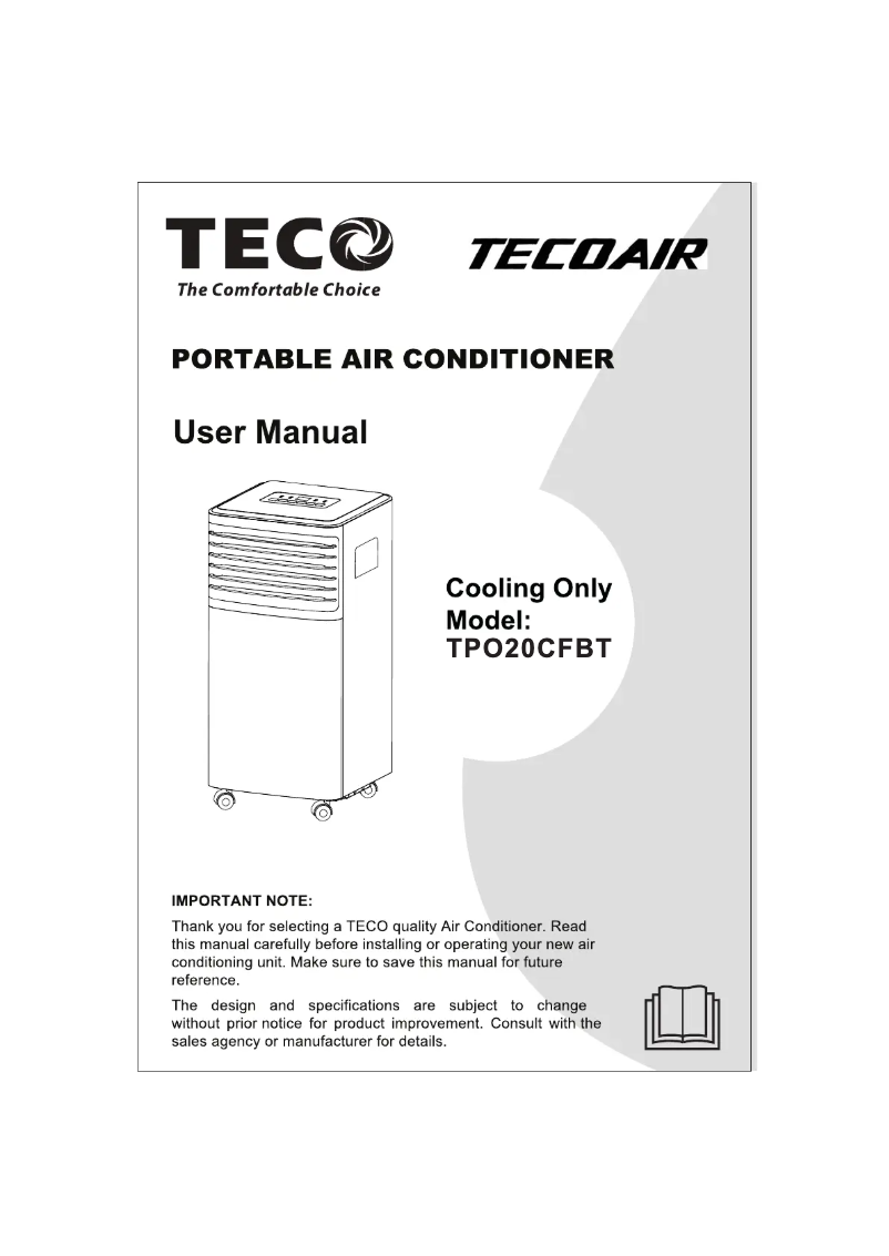 Page n°1 - Manuel utilisateur Teco TPO20CFCT