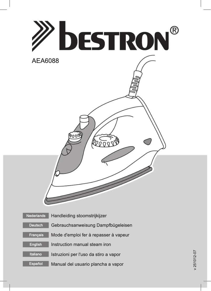 Page n°1 - Manuel utilisateur Bestron AEA6088