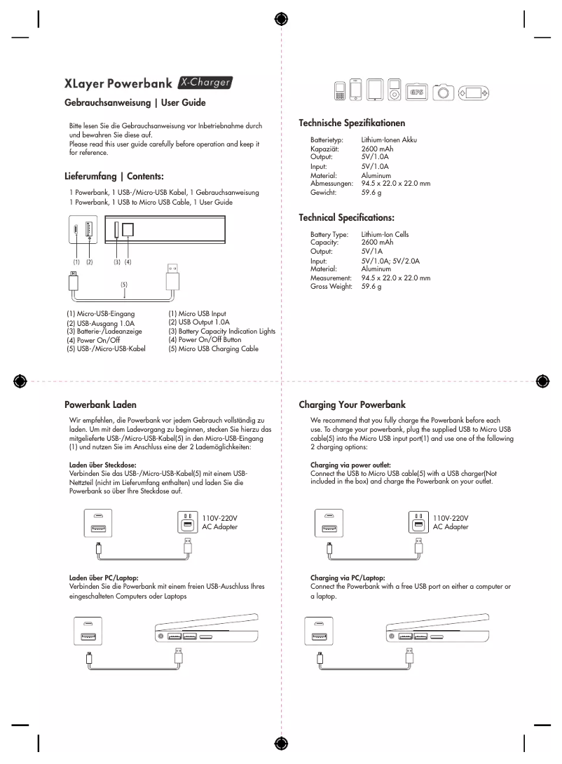 Image de la première page du manuel de l'appareil 2600