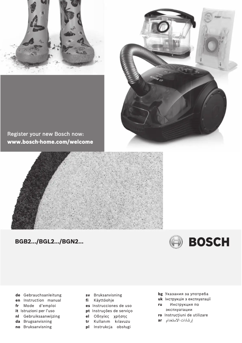 Page 1 de la notice Manuel utilisateur Bosch BGL2UA3208