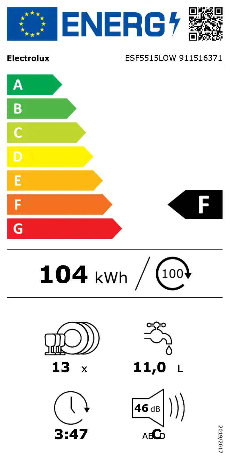 Image de la première page du manuel de l'appareil ESF5515LOW