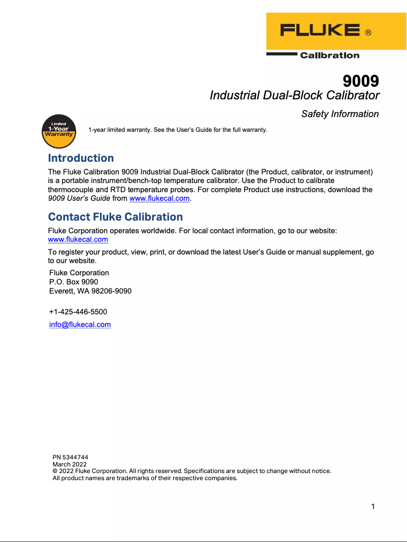 Image de la première page du manuel de l'appareil 9009