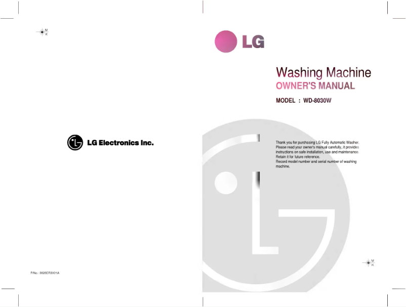 Página 1 del manual Manual de usuario LG WD-8030W