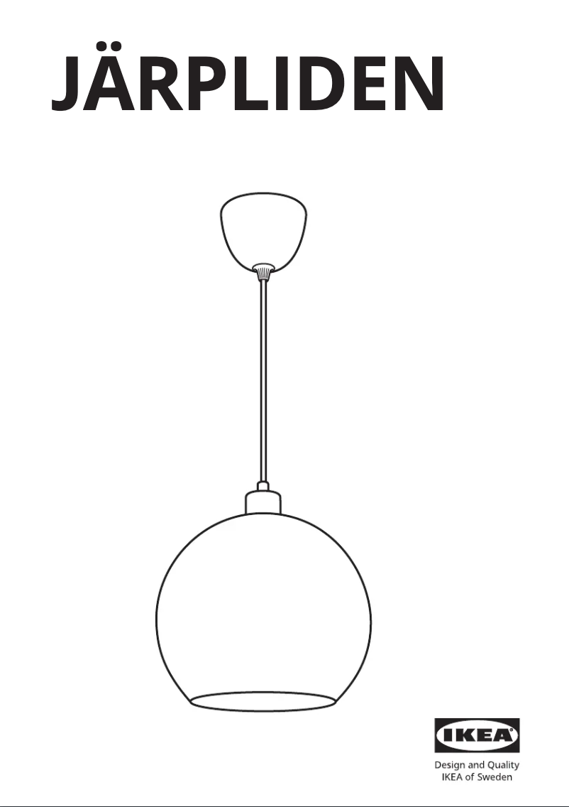 Image de la première page du manuel de l'appareil JÄRPLIDEN 805.375.73