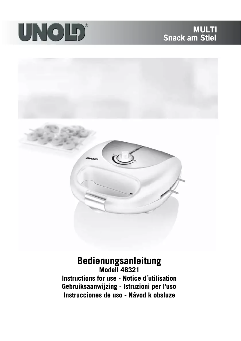 Page 1 de la notice Manuel utilisateur Unold 48321