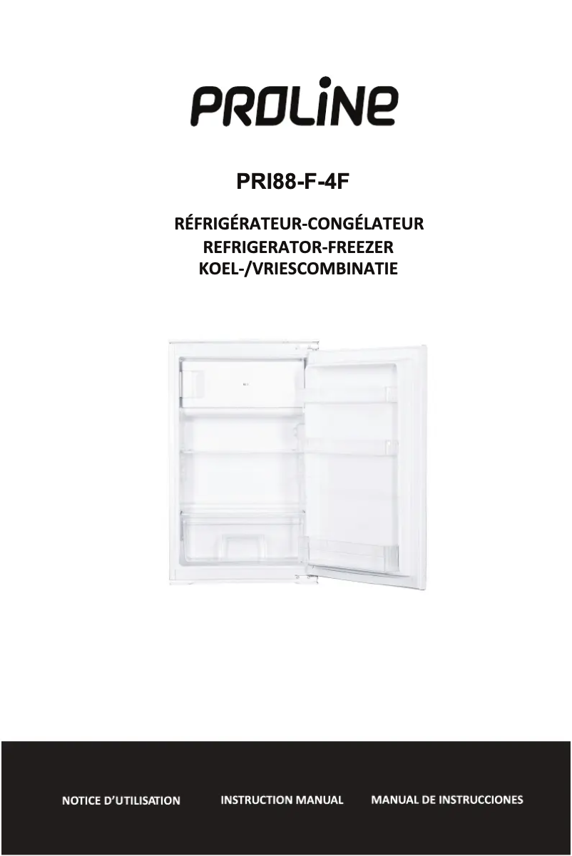 Page n°1 - Manuel utilisateur Proline PRI88-F-4F