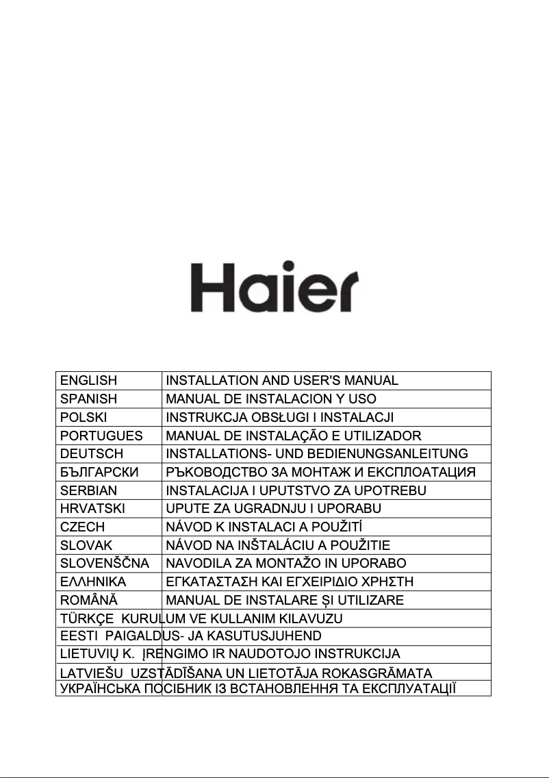 Image de la première page du manuel de l'appareil HADG9CBS4B