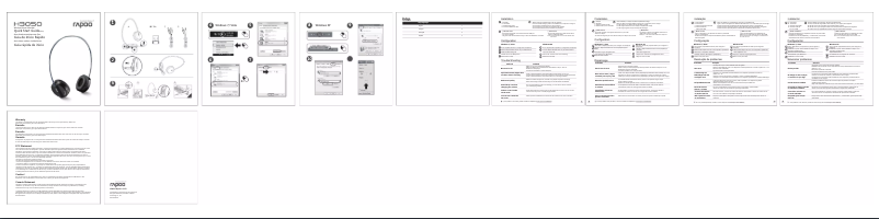 Page 1 de la notice Manuel utilisateur Rapoo H3050