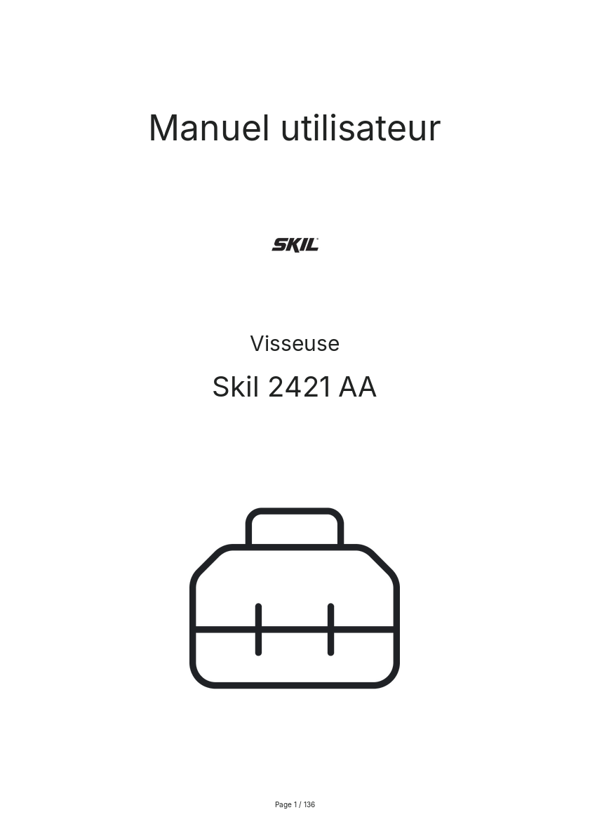 Image de la première page du manuel de l'appareil 2421 AA