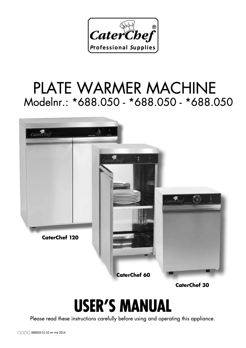 Page 1 of the manual User Manual CaterChef 60