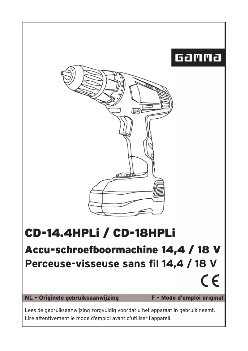 Page n°1 - Manuel utilisateur Gamma CD-14.4HPLi