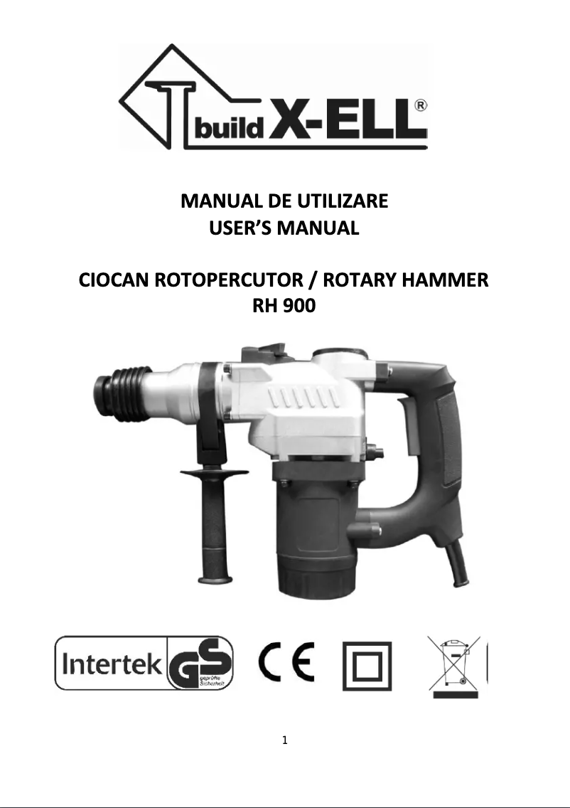 Page n°1 - Manuel utilisateur BuildXell RH 900