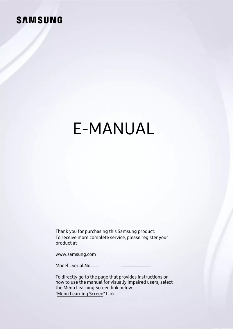 Page 1 de la notice Manuel utilisateur Samsung QA65Q70BAG