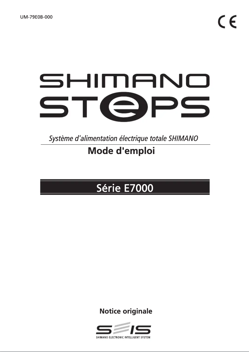 Page n°1 - Manuel utilisateur Shimano DU-E7000