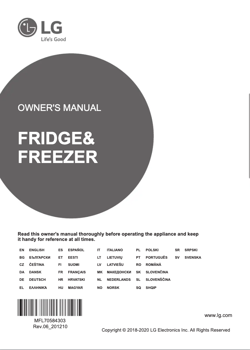 Image de la première page du manuel de l'appareil GBB62SEHMN