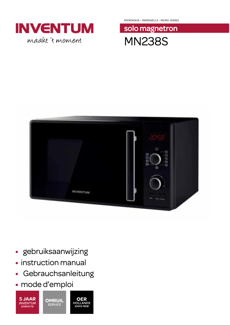 Image de la première page du manuel de l'appareil MN238S