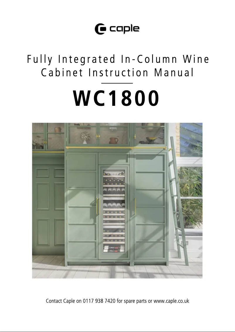 Página 1 del manual Manual de instrucciones Caple WC1800