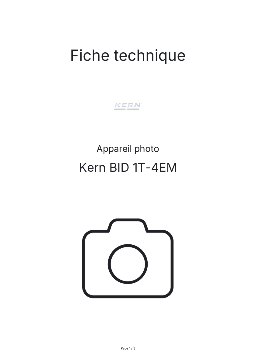 Image de la première page du manuel de l'appareil BID 1T-4EM