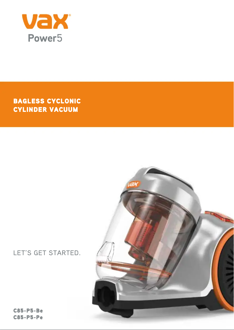 Page 1 de la notice Manuel utilisateur Vax Power 5 C90-P5-E-S