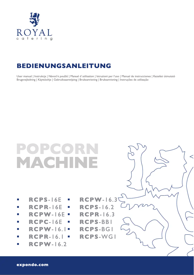 Imagen de la primera página del manual del dispositivo RCPR-16.1