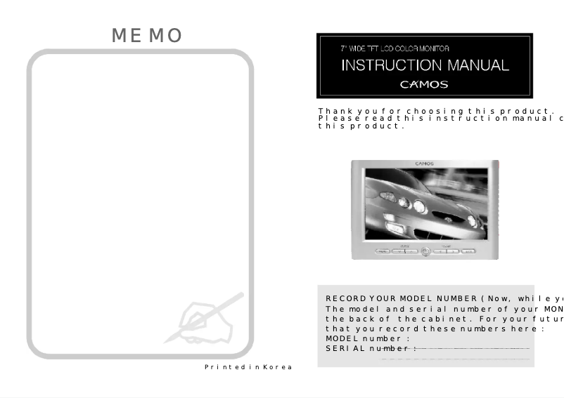 Image de la première page du manuel de l'appareil CM-703