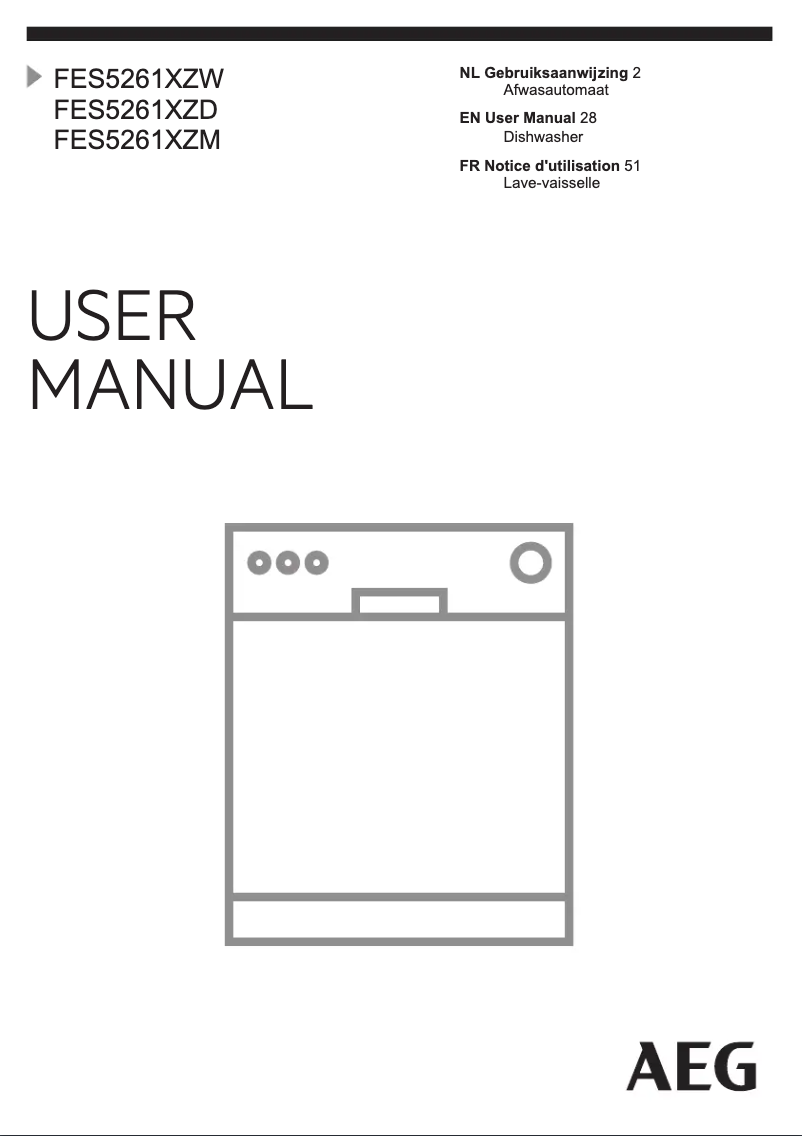 Page 1 de la notice Manuel utilisateur AEG FES5261XZM