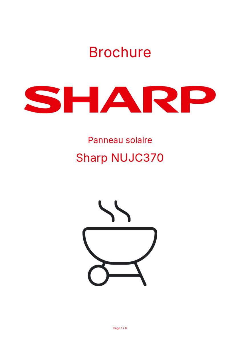 Page n°1 - Brochure Sharp NUJC370