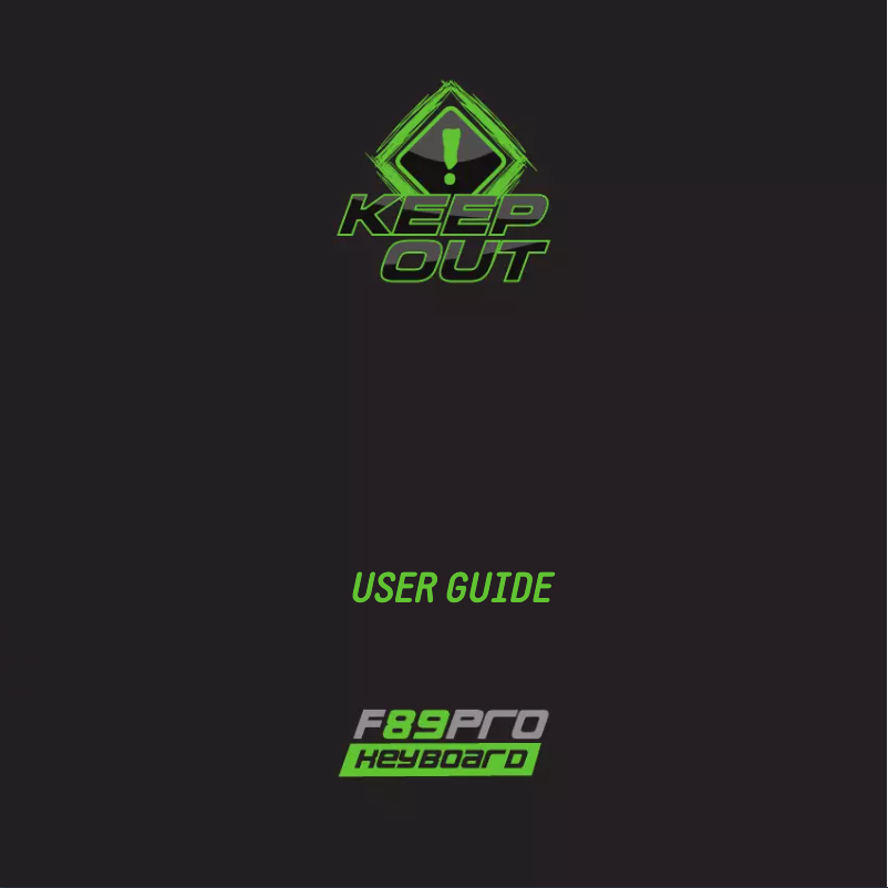 Página 1 del manual Manual de usuario KeepOut F89PR0