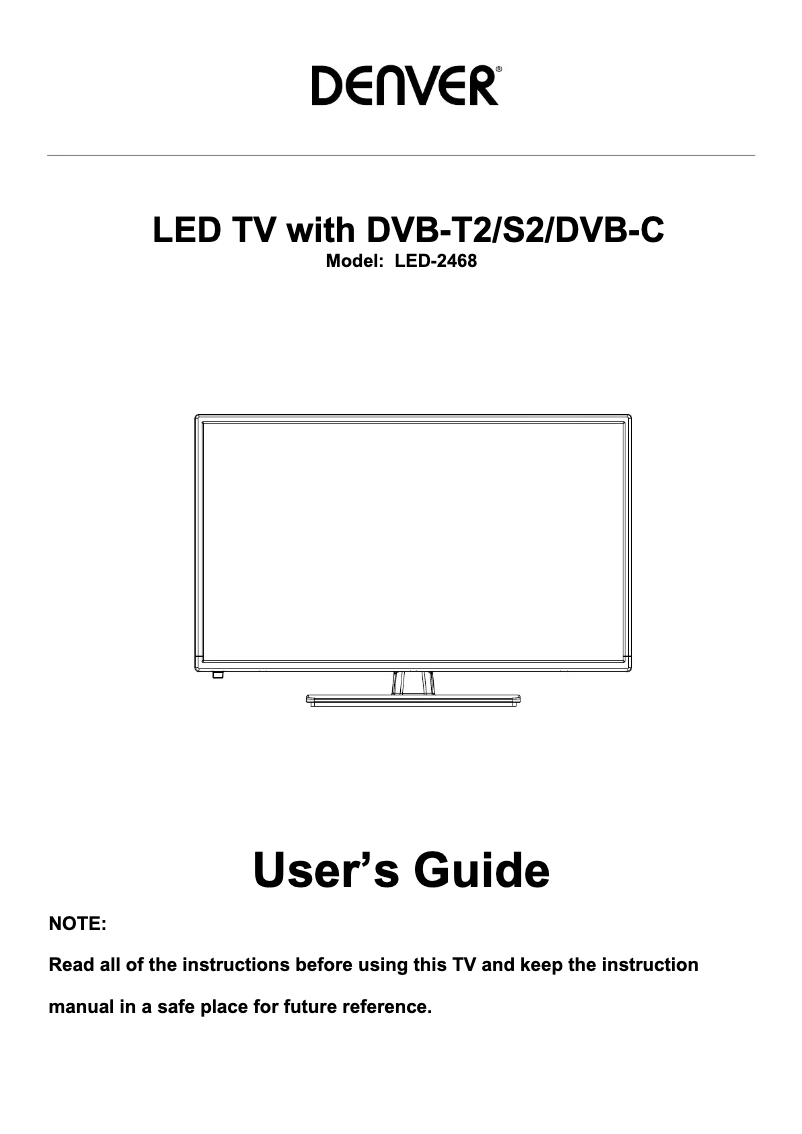 Page 1 de la notice Manuel utilisateur Denver LED-2268