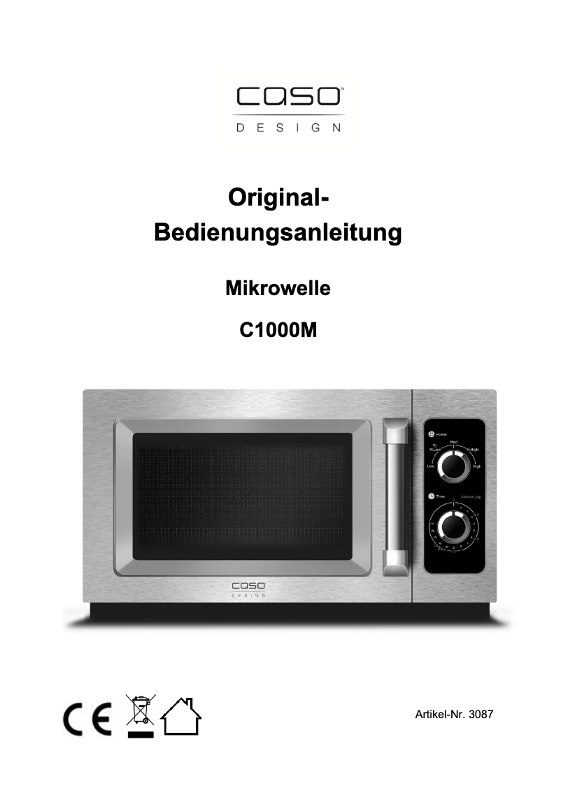 Image de la première page du manuel de l'appareil C1000M