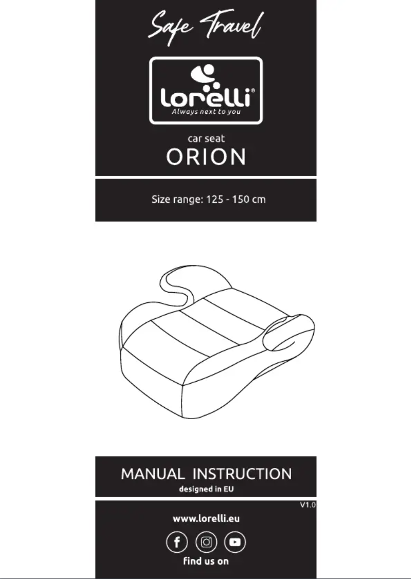 Page 1 de la notice Manuel utilisateur Lorelli Orion