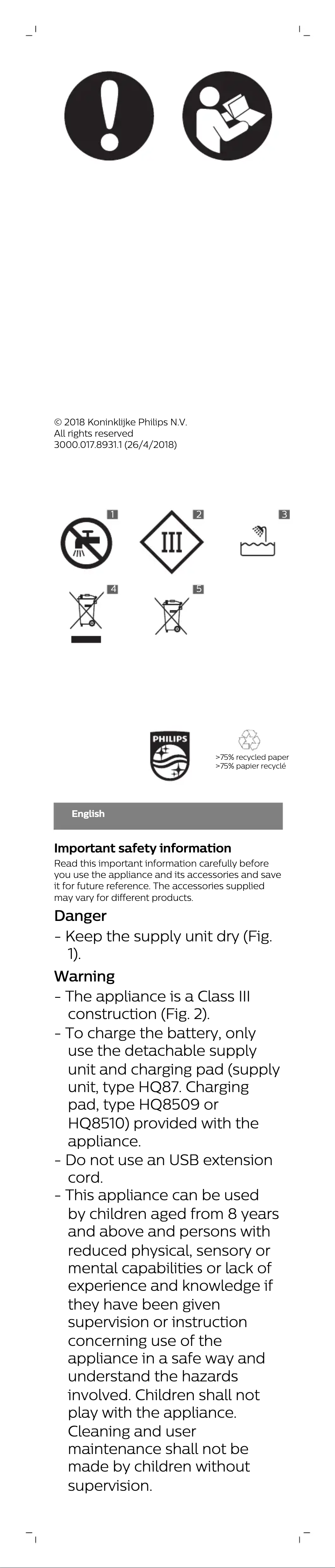 Imagen de la primera página del manual del dispositivo S9000 Prestige SP9821