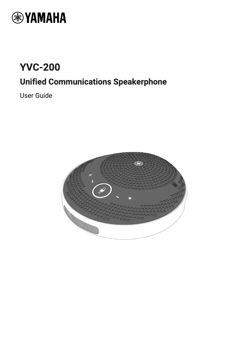 First page image of the manual for YVC-200