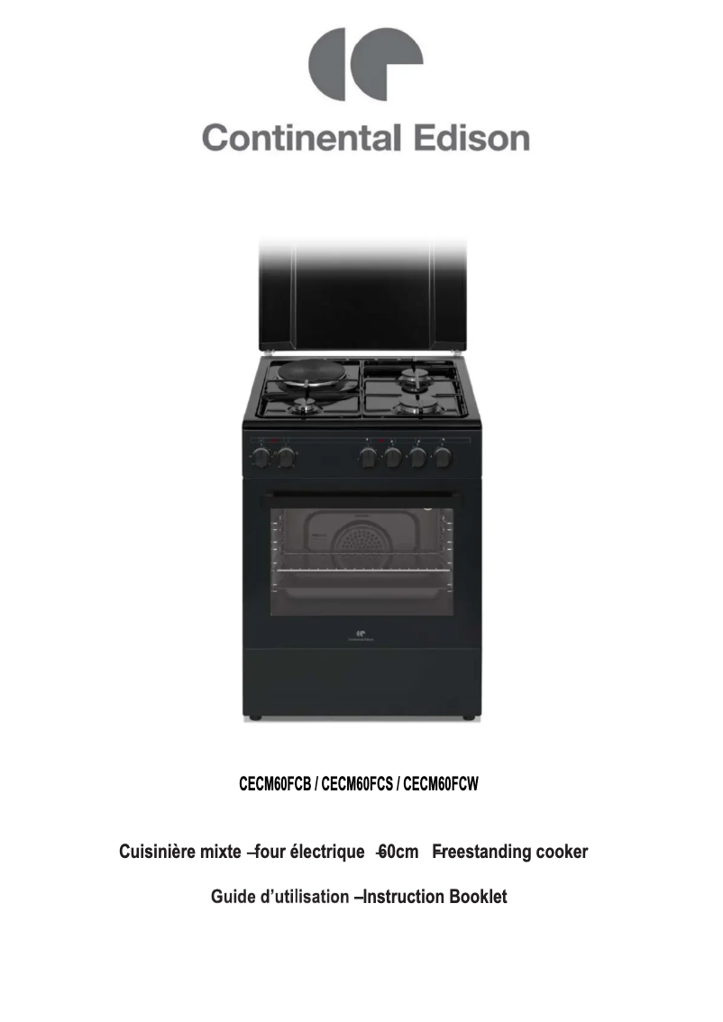 Página 1 del manual Manual de usuario Continental Edison CECM60FCW