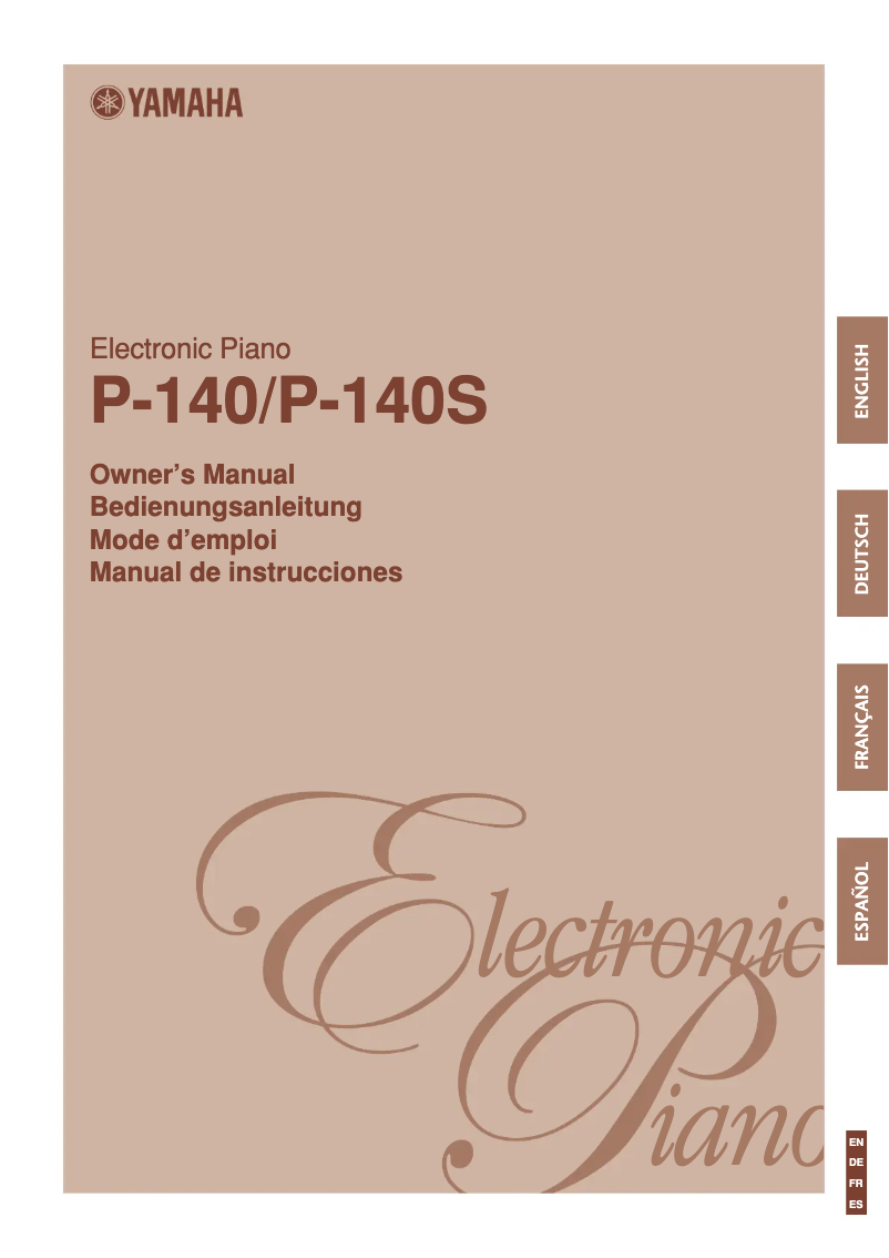 Page 1 de la notice Manuel utilisateur Yamaha P-140