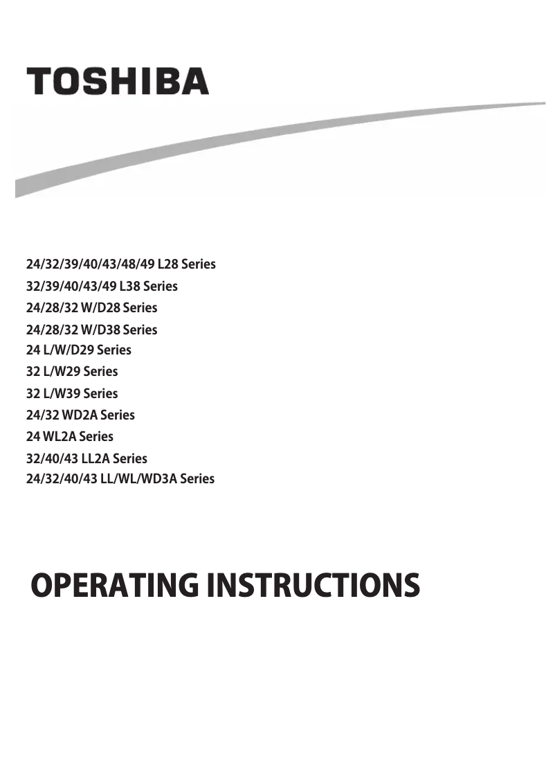 Page n°1 - Manuel utilisateur Toshiba 24WD3A63DB