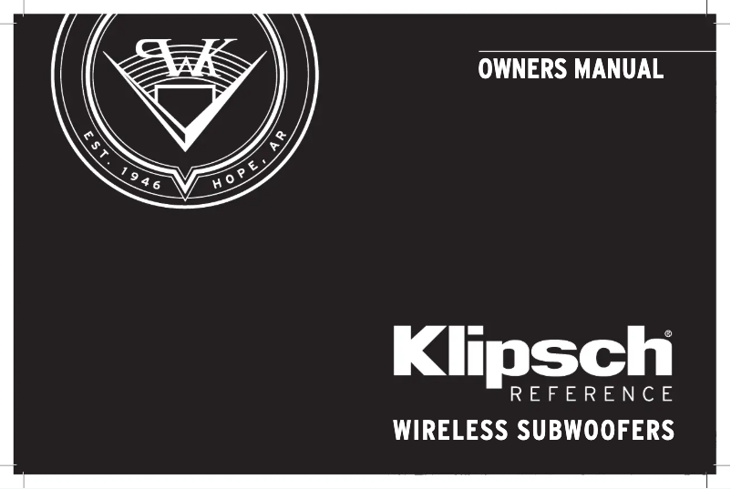 Page 1 de la notice Manuel utilisateur Klipsch R-12SWI