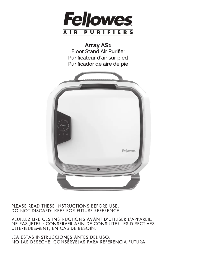 Page n°1 - Manuel utilisateur Fellowes Array Stand AS1